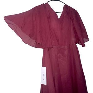 Lavetir Mother of the Bride or Bridesmaid Dress - Burgundy, Size 4, NWT